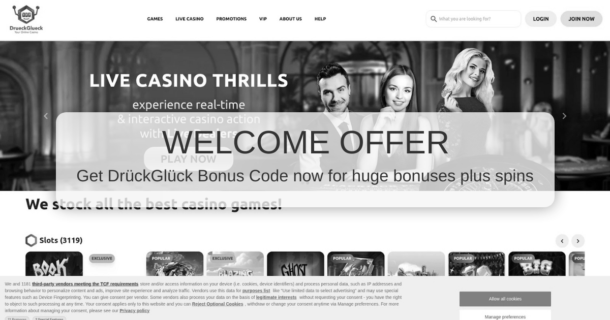 DrückGlück Bonus Code 2026 - Trusted Review for United States